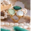 Vergold. Ring mit Edelsteinen