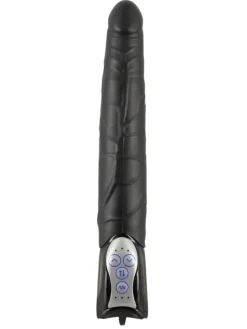 Vibrator Black Push Thrusting Vibrator in schwarz