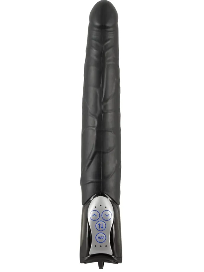 Vibrator Black Push Thrusting Vibrator in schwarz
