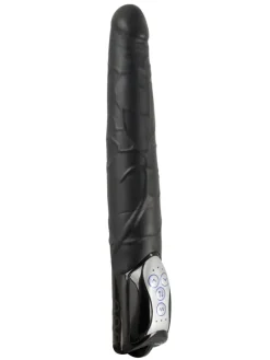 Vibrator Black Push Thrusting Vibrator in schwarz