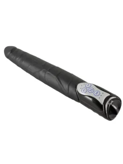 Vibrator Black Push Thrusting Vibrator in schwarz