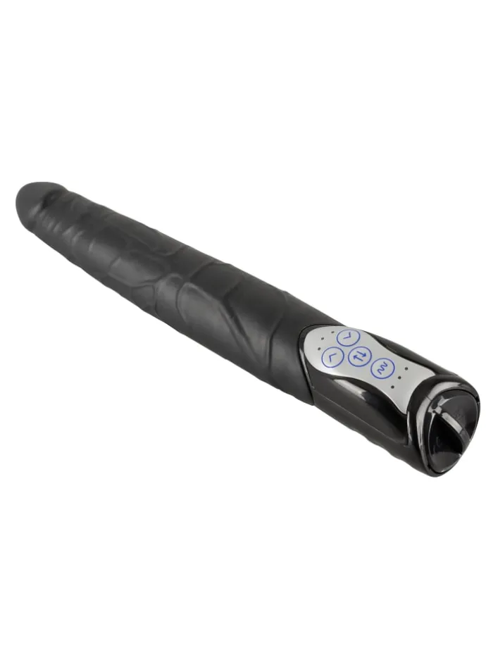 Vibrator Black Push Thrusting Vibrator in schwarz