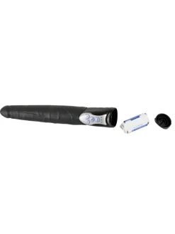 Vibrator Black Push Thrusting Vibrator in schwarz