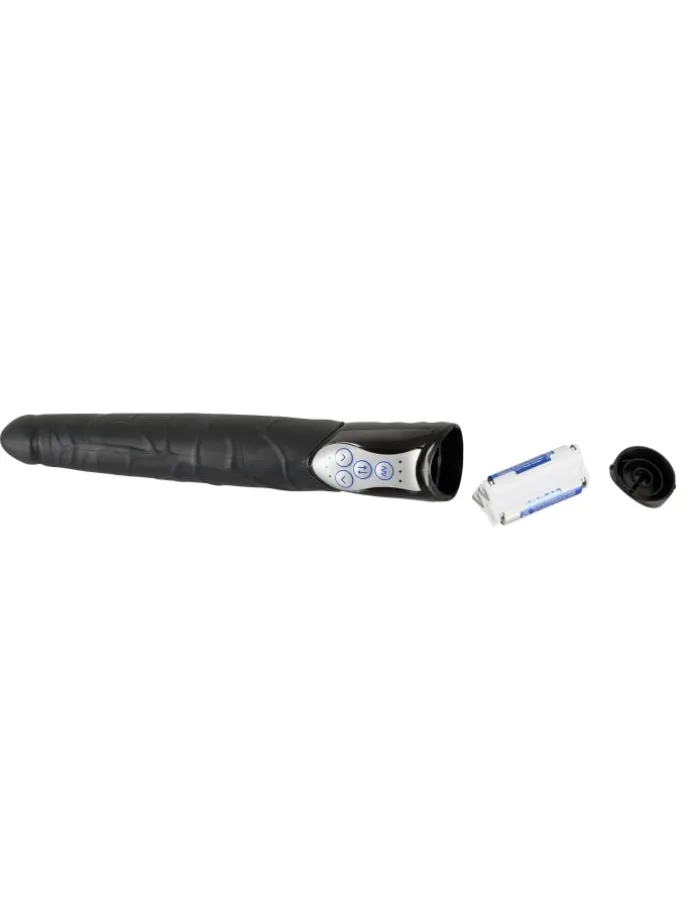 Vibrator Black Push Thrusting Vibrator in schwarz