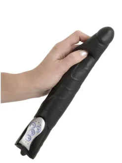 Vibrator Black Push Thrusting Vibrator in schwarz
