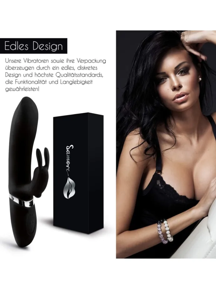 Vibrator "Klitoris & G-Punkt" mit Heizfunktion in schwarz