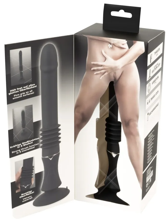 Vibrator mit Stoßfunktion Portable Fucking Machine in schwarz