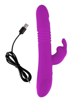 Vibrator mit Stoßfunktion Thrusting Rabbit in pink