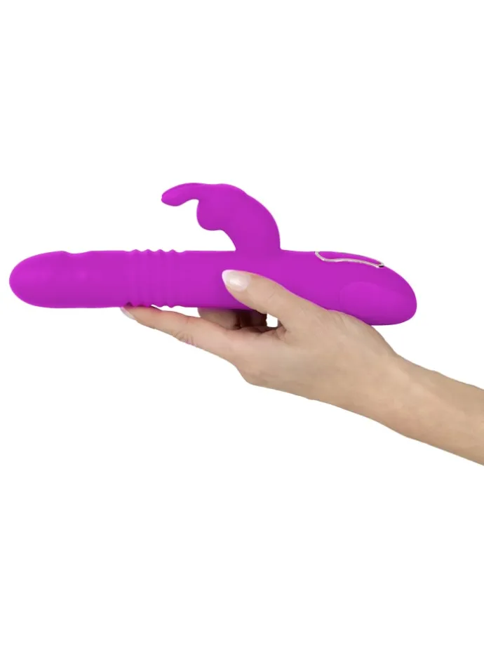 Vibrator mit Stoßfunktion Thrusting Rabbit in pink
