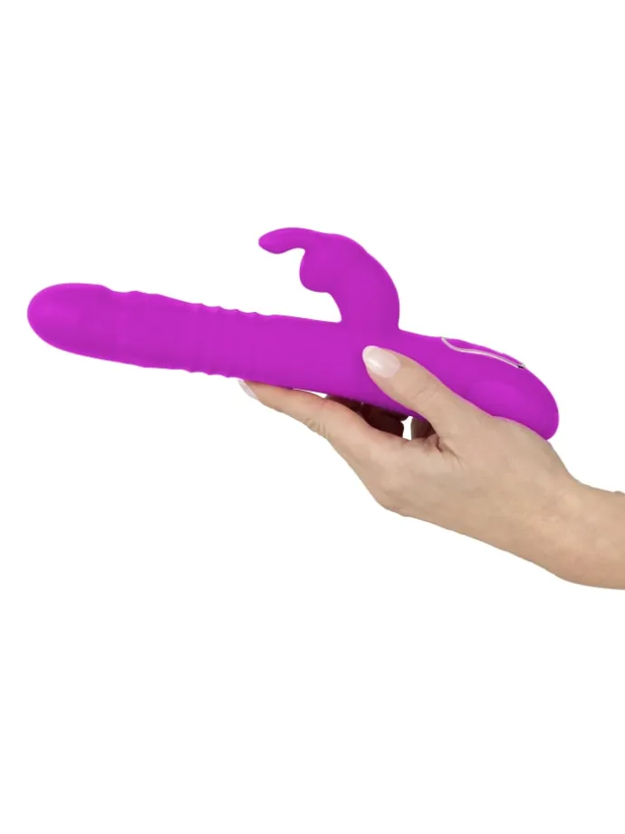 Vibrator mit Stoßfunktion Thrusting Rabbit in pink