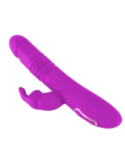 Vibrator mit Stoßfunktion Thrusting Rabbit in pink