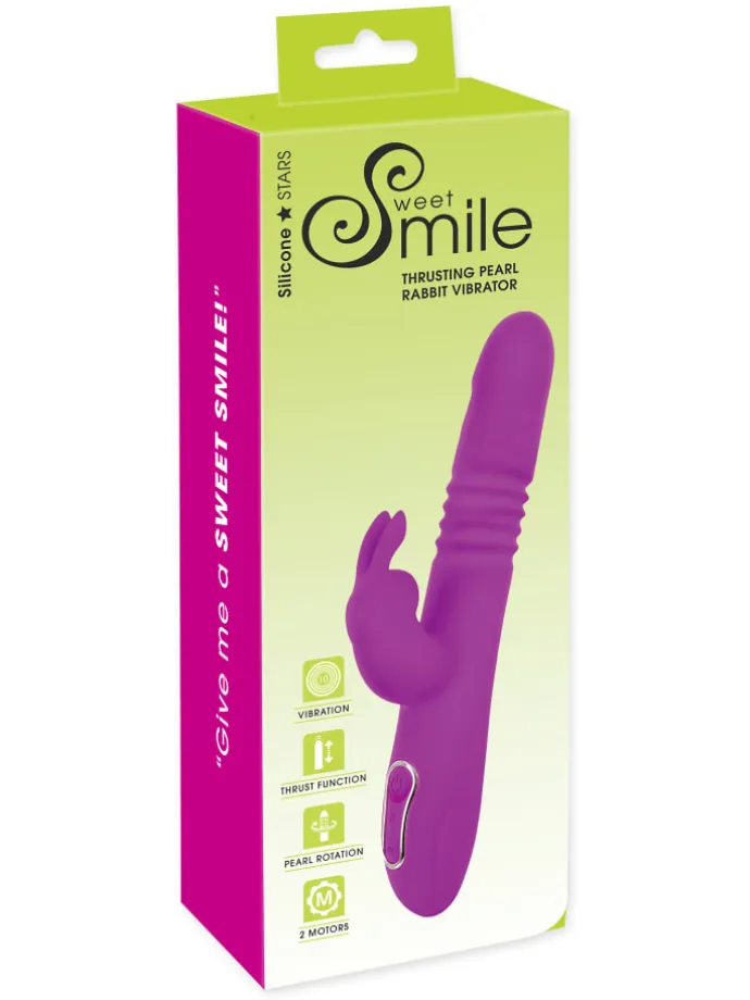 Vibrator mit Stoßfunktion Thrusting Rabbit in pink