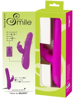 Vibrator mit Stoßfunktion Thrusting Rabbit in pink
