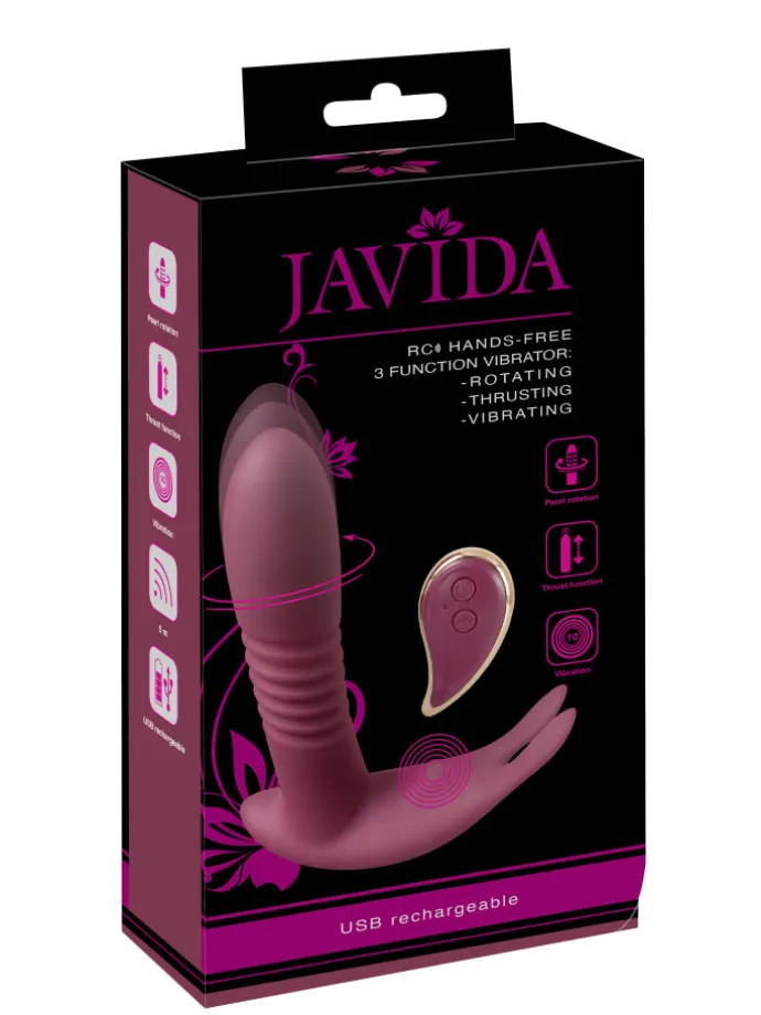 Vibrator RC Hands-free 3 Function Vibrator in rot