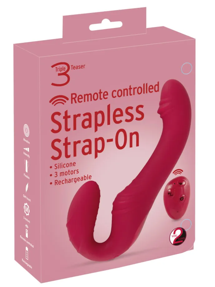 Vibrator RC Strapless Strap-On 3 in rot