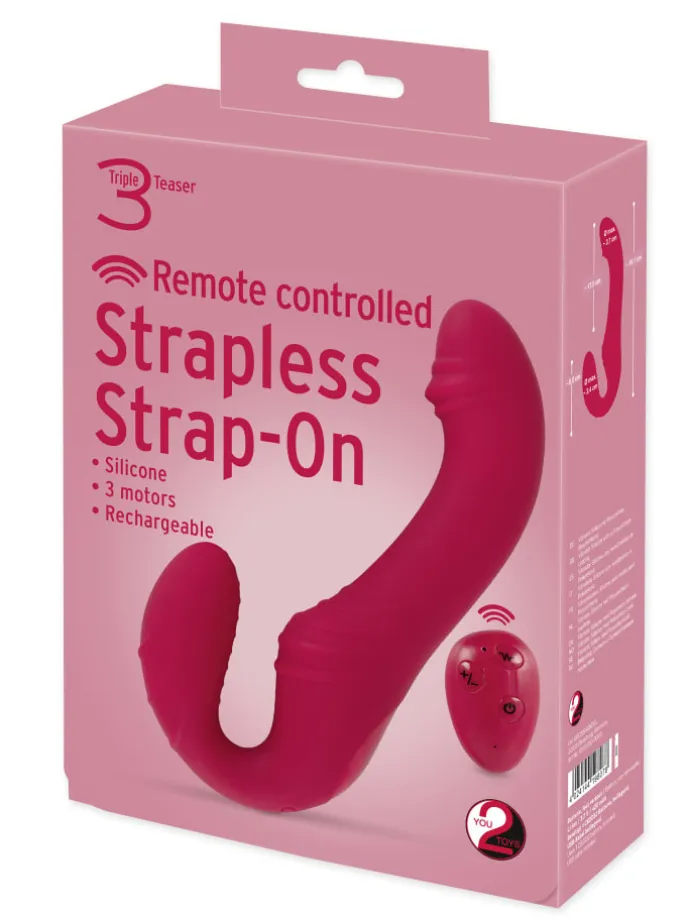 Vibrator RC Strapless Strap-On 3 in rot