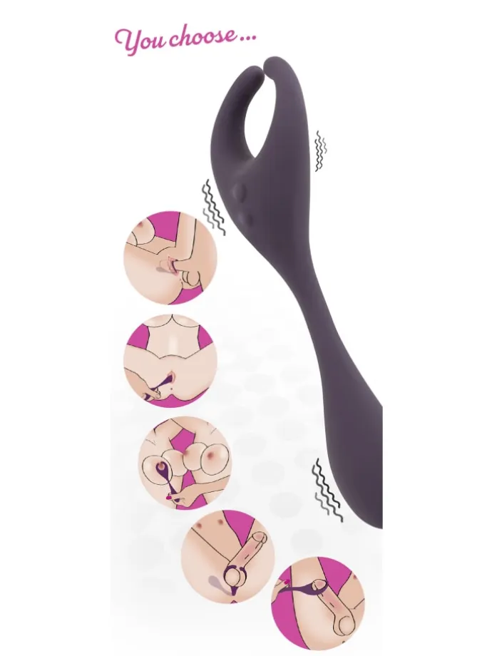 Vibrator Remote Controlled Couple's Vibrator in lila