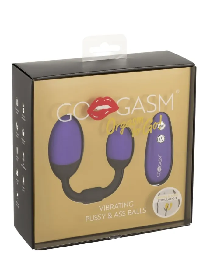 vibrierende Liebeskugel Pussy & Ass Balls in lila