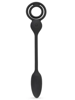 Vibro-Analplug Rings with a RC B-Plug in schwarz