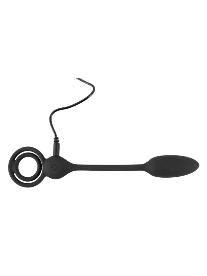 Vibro-Analplug Rings with a RC B-Plug in schwarz