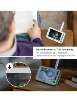 Video-Babyphone BabyCam XL in Weiß ab 0 Monate