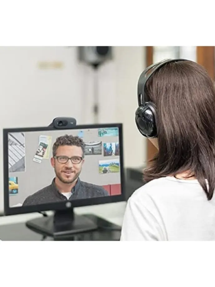 Vielseitige Büro-Webcam mit 720p Auflösung und Rauschunterdrückung in Schwarz