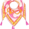 Viereckstuch "Ocean" in Orange/ Pink - (L)130 x (B)130 cm