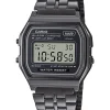 Vintage Digitaluhr Anthrazit