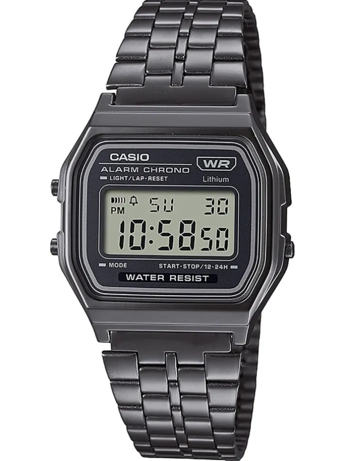 Vintage Digitaluhr Anthrazit