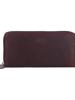 Viola Geldbörse Leder 20 cm in dunkelbraun