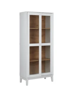 Vitrine RUMSON in Weiß - (W) 80 x (H) 183 x (L) 40 cm
