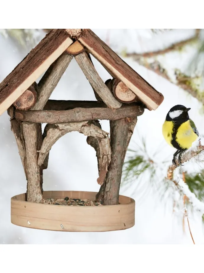 Vogelfutterhaus in Natur