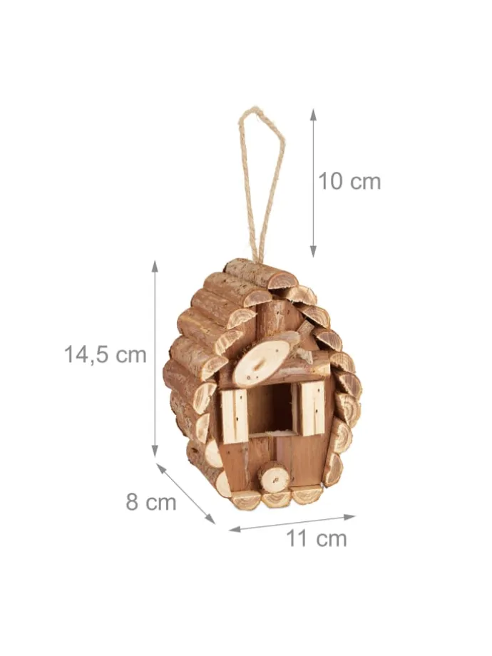 Vogelhaus in Natur - (B)11x (H)24,5 x (T)8 cm