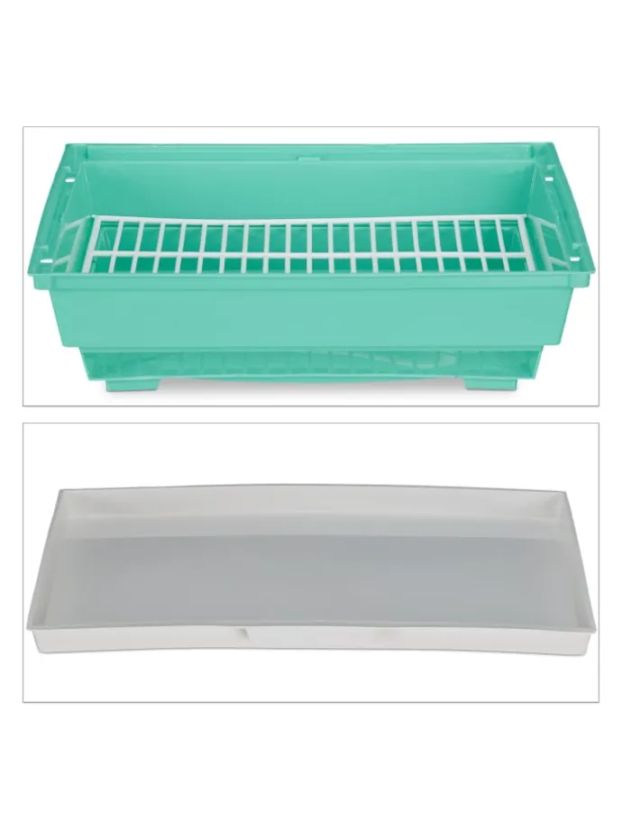 Vogelkäfig in Hellblau/Mintgrün - (B)35 x (H)49,5 x (T)32 cm