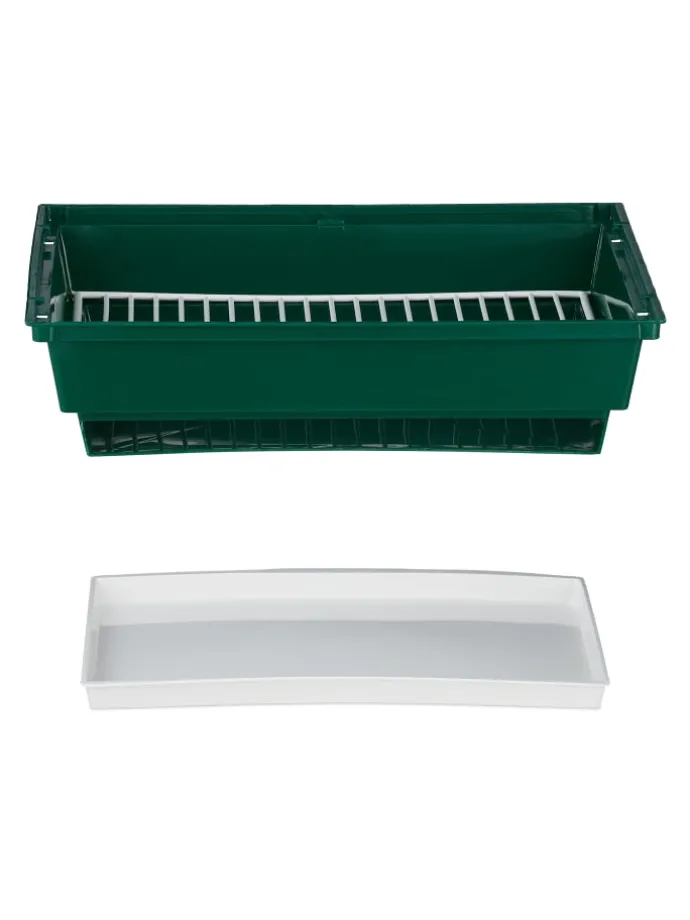 Vogelkäfig in Weiß/Grün - (B)34,5 x (H)49,5 x (T)28 cm