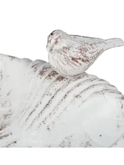 Vogeltränke Antik in Weiß