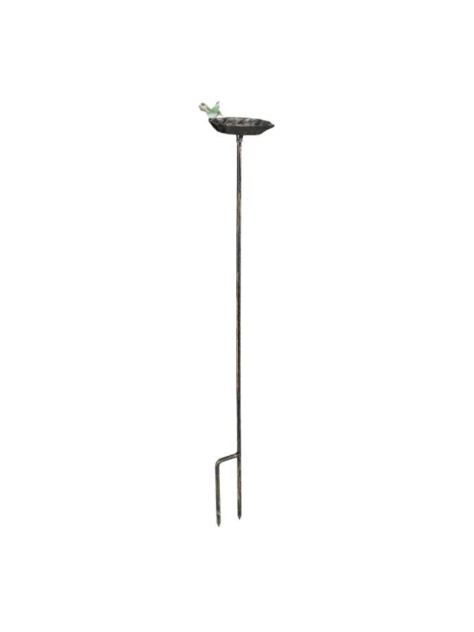 Vogeltränke Erdspieß in Bronze