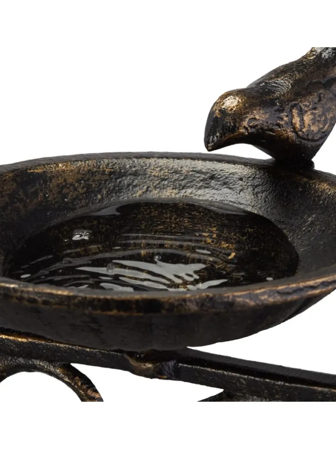 Vogeltränke in Bronze - (B)28x (H)24 x (T)14 cm
