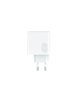 45W Schnell-Ladegerät PD QC 1x USB-C 1x USB weiß