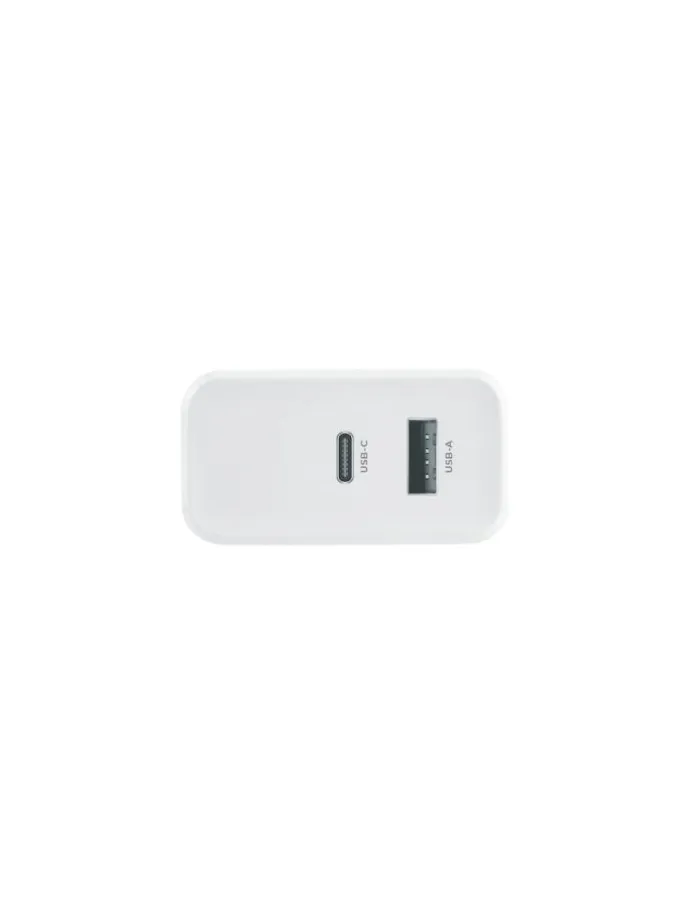45W Schnell-Ladegerät PD QC 1x USB-C 1x USB weiß