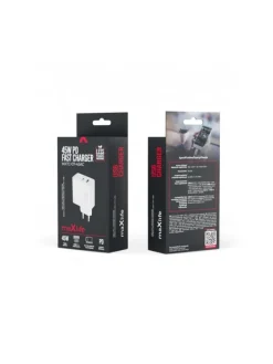 45W Schnell-Ladegerät PD QC 1x USB-C 1x USB weiß