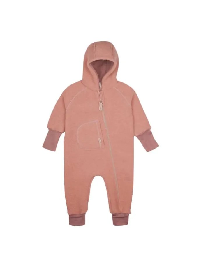 Wagenanzug aus Wollwalk in dusty rose