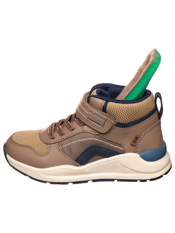 Wanderschuhe in Hellbraun/ Blau