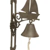 Wandglocke ''Boot'' in Braun - (B)18 x (H)39 x (T)10 cm