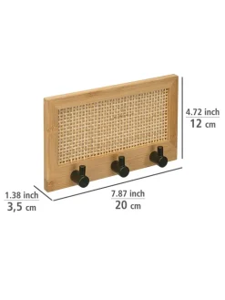 Wandhaken in Hellbraun - (B)20 x (H)12 x (T)3,5 cm