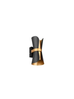 Wandleuchte COAT in Schwarz-Gold