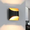 Wandleuchte 1-flammige G9 in schwarzgold Up and Down Design Vintage