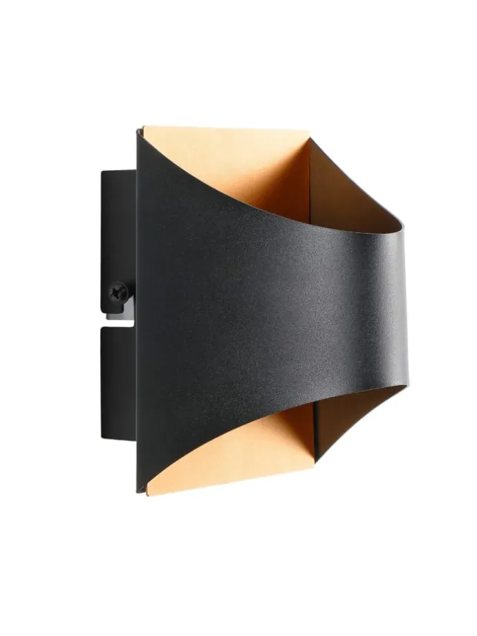 Wandleuchte 1-flammige G9 in schwarzgold Up and Down Design Vintage