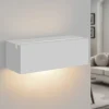 Wandleuchte in weiß G9 Up and Down Design L 22CM Gips Modern Hallampe