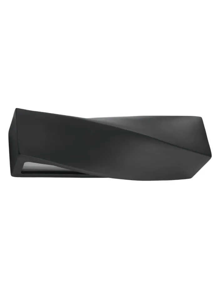 Wandleuchte Keramik TAURUS in Schwarz mit glas loft style LED E27 NICE LAMPS